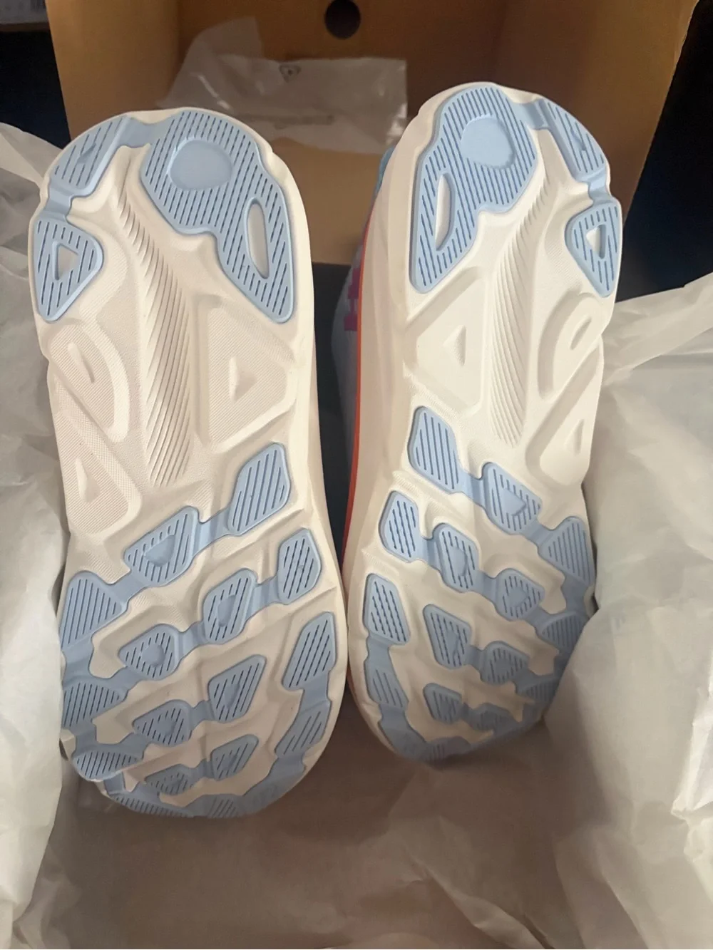 Hoka Light Blue and Peach Women's Running Shoe - Picture 6 of 8